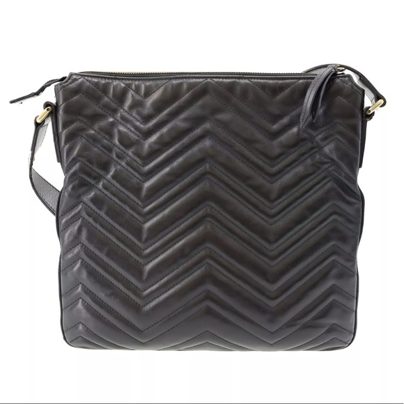 Authentic Gucci Marmont black leather crossbody bag - Picture 2 of 12